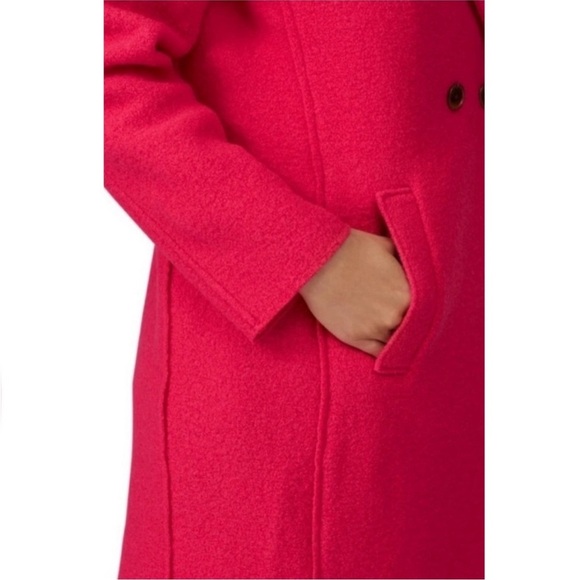 J. Crew Daphne Italian Boiled Wool Double Breasted Topcoat Winter Jacket Pink 16 - Picture 2 of 11